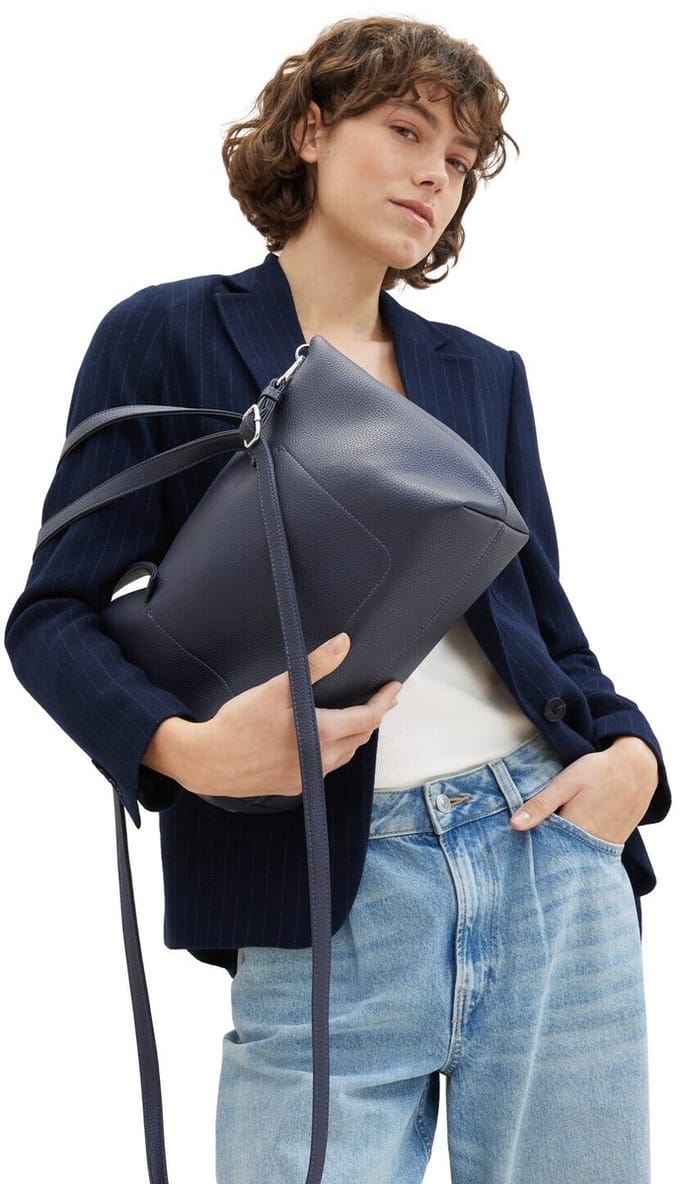 Tom Tailor - TTELIS M draagtas met logo-reliëf - Maat ONESIZE - dark blue