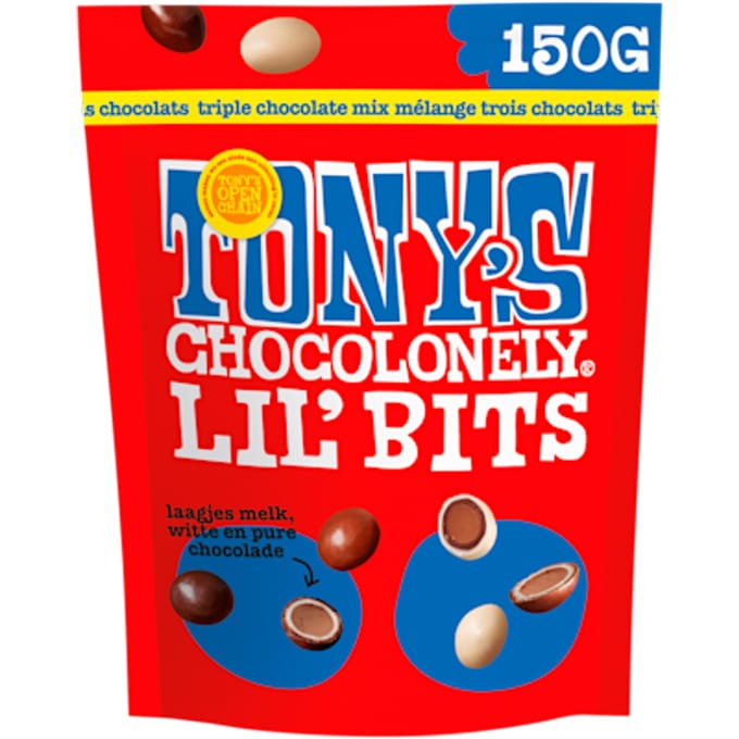 Schokolade Tony's Chocolonely Lil' Bits dreifache Schokolade 150 Gramm