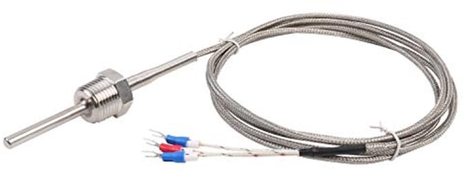 Waterdichte PT100 Temperatuursensor voor PID Regelaar - 3-Draads Roestvrij Stalen Sonde met NPT 1/2" Draad