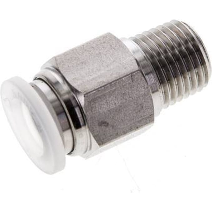 10mm x R1/4'' RVS/PA Insteekfitting Buitendraad EPDM/PTFE
