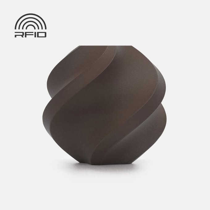 Bambu Lab PLA Matte Donkerchocoladebruin Refill 1kg – 1.75mm – Filament Navulling (11802, zonder spoel)
