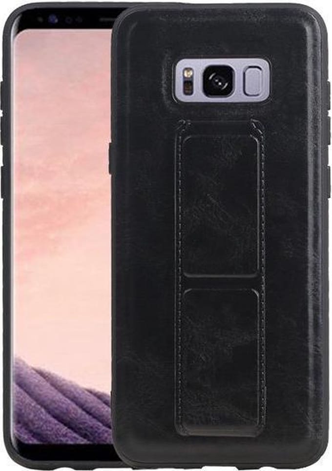 Grip Stand Hardcase Backcover voor Samsung Galaxy S8 Plus Zwart