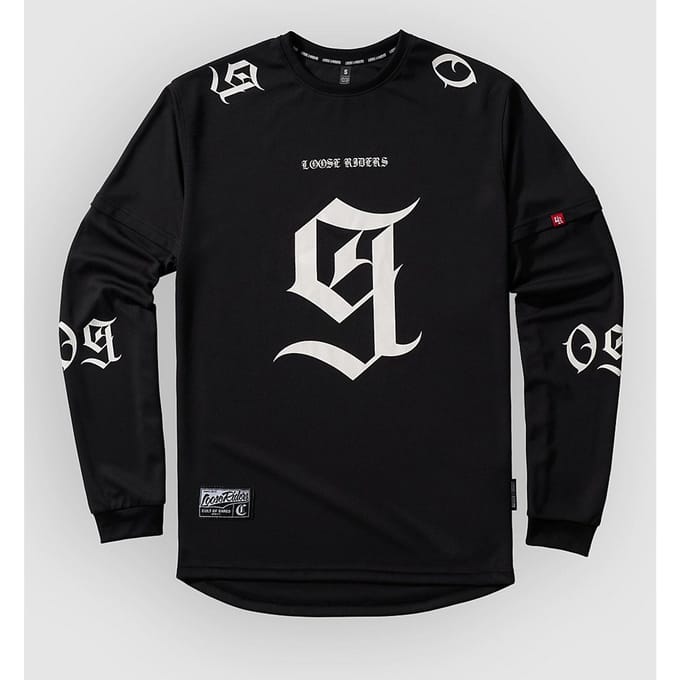 Loose Riders Nine Lives Long Sleeve Jersey zwart