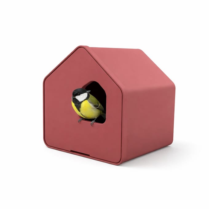 Point-Virgule - Vogelhuisje - Vintage Maroon - Opening 34mm - 16x13x16cm