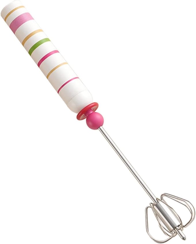 Handmatige Handmixer - Eierklopper Opschuimer - Beslag Maken - Snoerloos Drukontwerp - 31 cm Lengte - Zilver