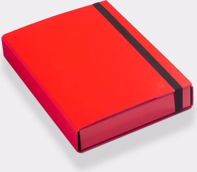 Luxe A4 kartonnen opbergbox rood