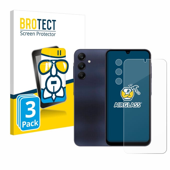 Screenprotector 3 Stuks voor Samsung Galaxy A25 5G (Voor+Camera) Beschermglas transparant