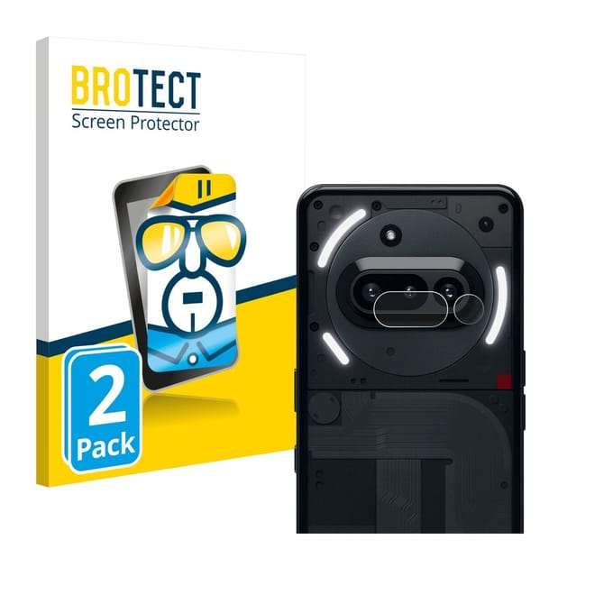 BROTECT - Screenprotector voor Nothing Phone (3a) (ALLEEN Camera Lens) - Folie Beschermfolie transparant 2 Stuks