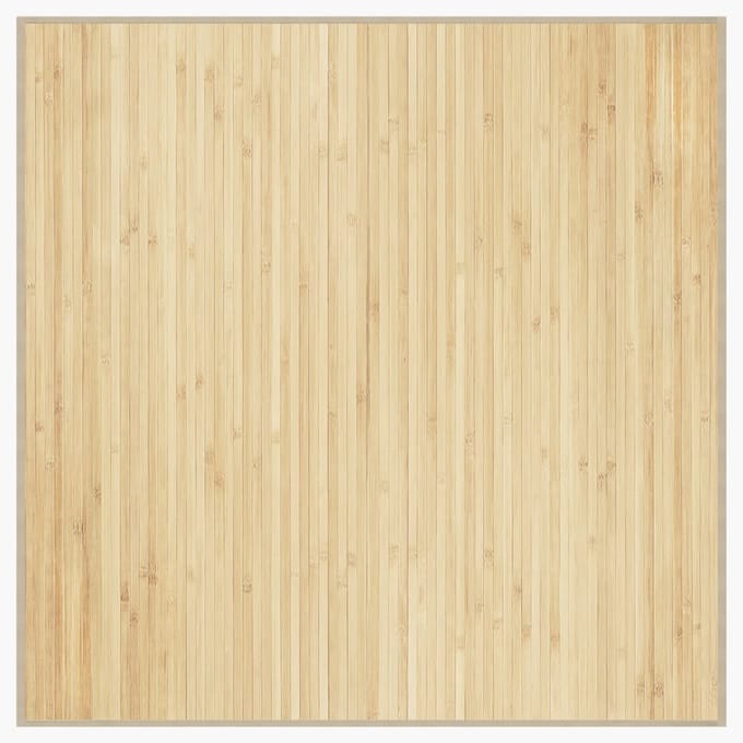 vidaXL - Vloerkleed - vierkant - 100x100 - cm - bamboe - lichtnaturel