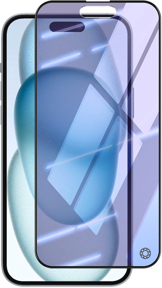 Force Case, Screenprotector geschikt voor iPhone 15 Plus - Anti-Blue Light Glass 2.5D, Transparant