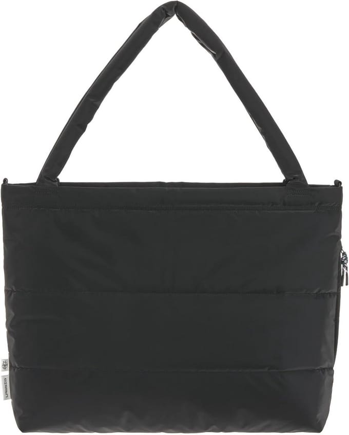 Luxe luiertas shopper met kinderwagenbevestiging - Zwart