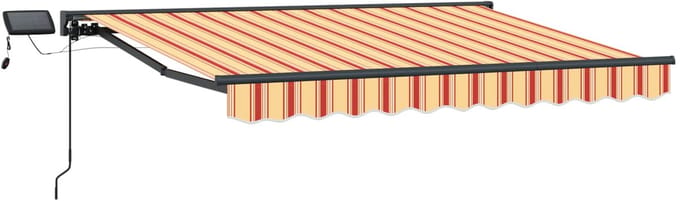 vidaXL - Handbediende - luifel - met - LED's - 3,5 - x - 2 - m