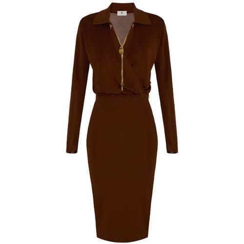 Midi-jurken Elisabetta Franchi am19s66e2-fk3