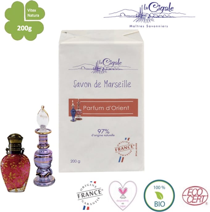 Bain d'Orient Marseille Zeep | 200g | Zoetheid van het Oosten | La Cigale