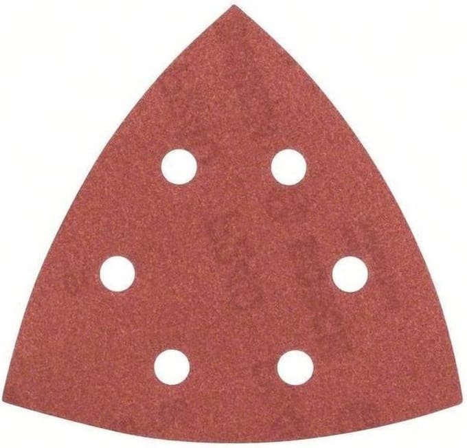 Bosch Accessories 2609256A59 Deltaschuurpapier Met klittenband, Geperforeerd Korrelgrootte (num) 240 Hoekmaat 105 mm 5 stuk(s)