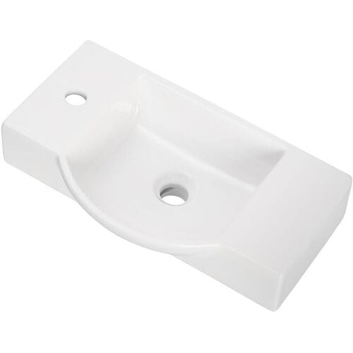 Fackelmann SBC guest WC ceramic basin 54.5 x 32 cm, basin centered, tap hole left 82382