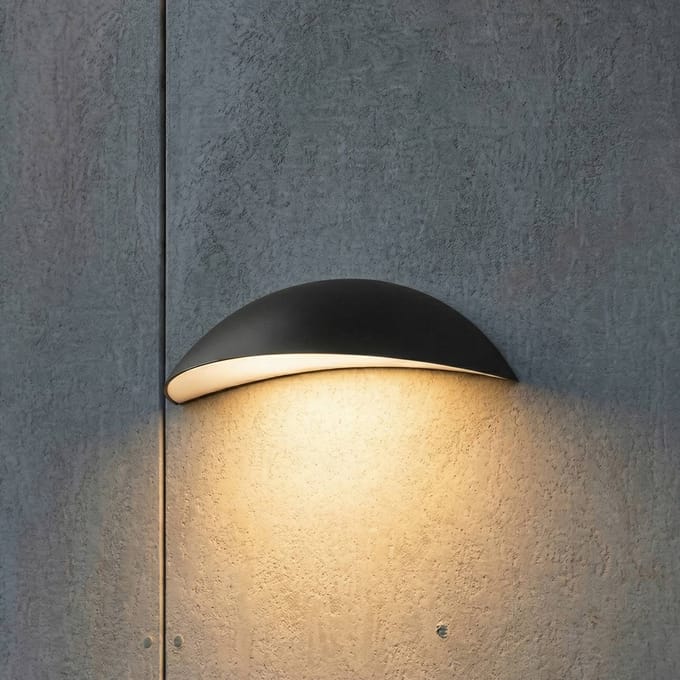 Lindby LED buiten wandlamp Zerino, zwart, 34,5 cm, IP54