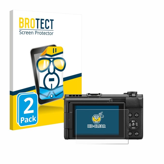 BROTECT - Screenprotector voor Canon PowerShot V1 - Folie Beschermfolie transparant 2 Stuks
