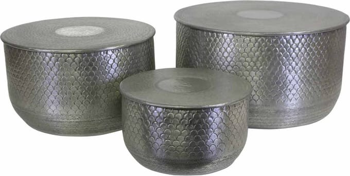 Oosterse bijzettafel Alava zilver