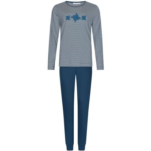 Pastunette - Blue Bloom - Pyjama - Bio Katoen - Blauw - Maat 48