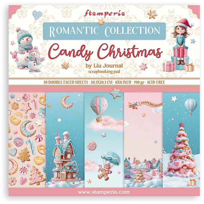 Stamperia - Candy Christmas 8x8 Inch Paper Pack (SBBS129)