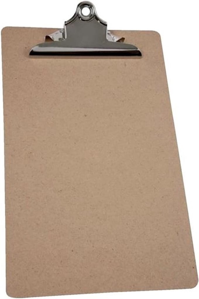LPC  Klembord - clipboard - hout/mdf/hardboard- A4 -145 mm butterfly klem