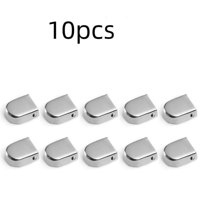 10 pièces Clips Métalliques Sans Lacets - Ajustement Sécurisé Facile en Un Clic, Parfait pour les Baskets Paresseuses white