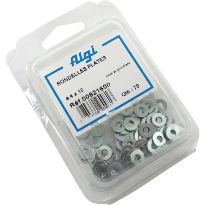Set van 70 stalen platte ringen Algi