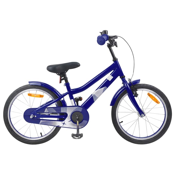 vidaXL - Kinderfiets - 18 - Inch - voor - 5-7 - jaar - oud - Donkerblauw