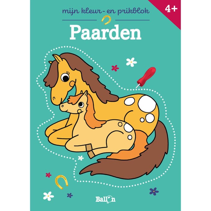 Paarden / 4+ - Kleur- En Prikblokken