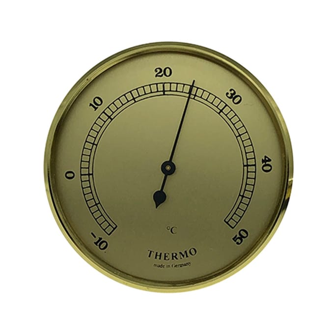SELVA Thermometer inbouwweerinstrument, diameter 65 mm, goud