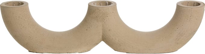Rustik Lys - Betonnen kandelaar 'Lotta' (Lichtroze, beige)