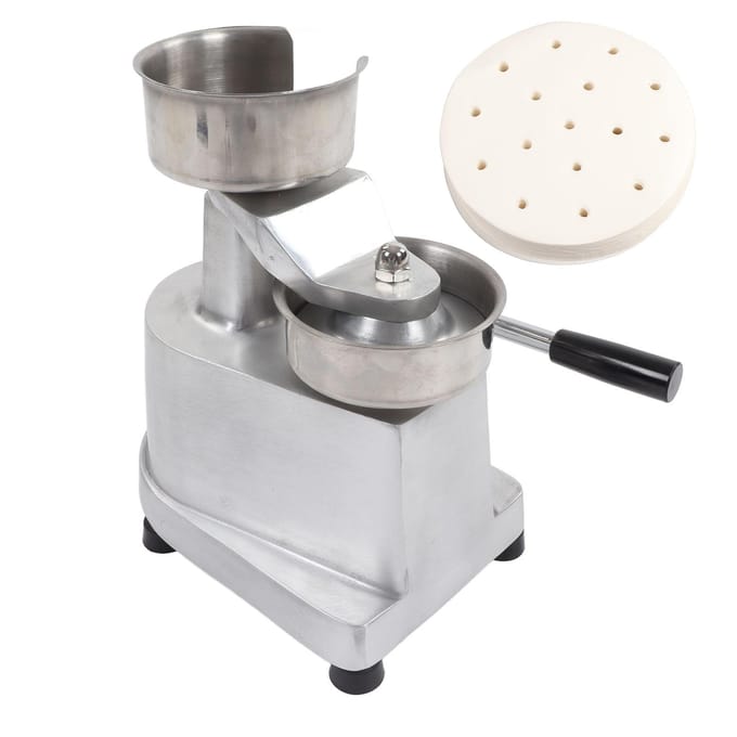 Hamburger Patty Handmatige Machine Aluminium Roestvrij Staal Burgerpers Vleesmaker Vormmachine Diameter 100mm/3.94in gray