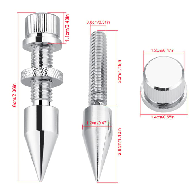 4 Stuks Luidspreker Spike Isolatie Spikes Stand Voet HiFi Luidspreker Schokbestendige Kegel Basis Pads