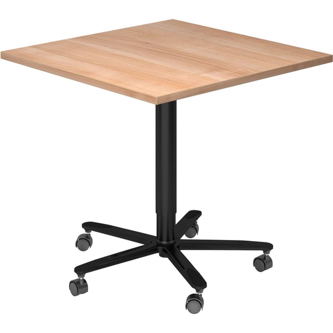 BISTRO 88Q D - Systeem conferentietafel 80 x 80 Zwart Knoestige Eiken
