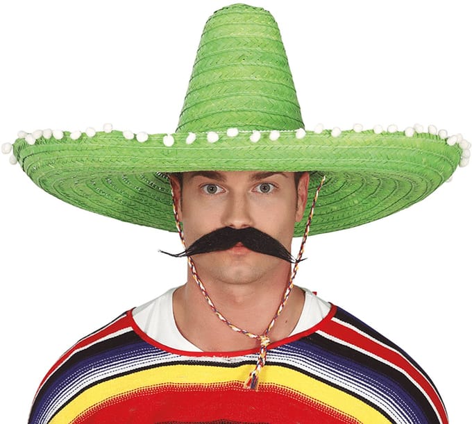 Fiestas Guirca - Sombrero groen 60 cm large