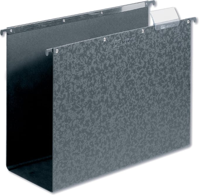 Hangmap elba vertic a4 80mm hardboard zwart | 10 stuks