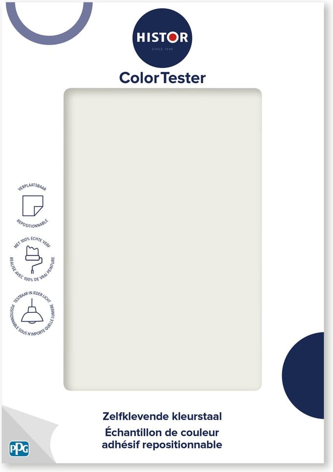 Histor Kleurtester Mat - Dekkend - Makkelijk te Verwijderen - Kleurecht - New Chalk - Beige