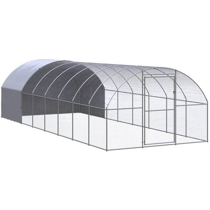 Maison Exclusive - Poulailler d'extérieur 3x8x2 m Acier galvanisé