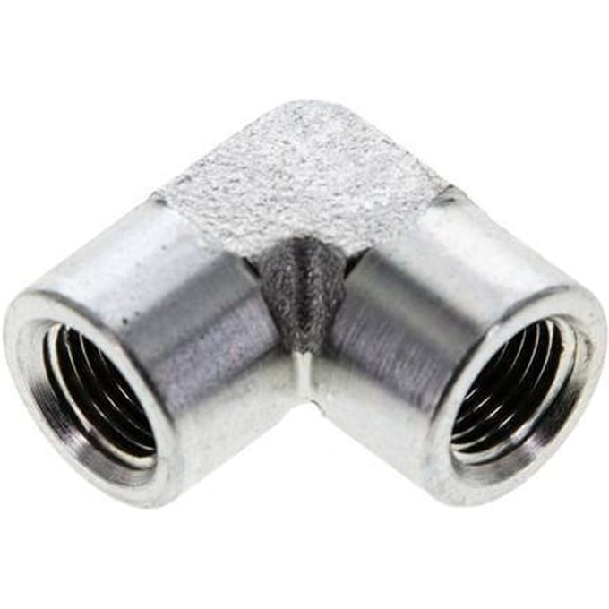 1/8'' NPT Verzinkt Stalen L-Fitting 90graden 345 Bar - Hydrauliek - FL2E-F-EZ-018N
