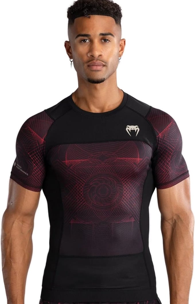 Venum G-Fit Air Rashguard Diep Zwart Vuur Rood - M