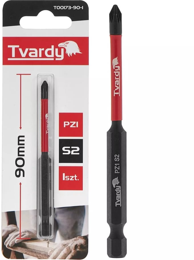 Tvardy Impact bit PZ1 - 90mm - S2 staal - Magnetische punt