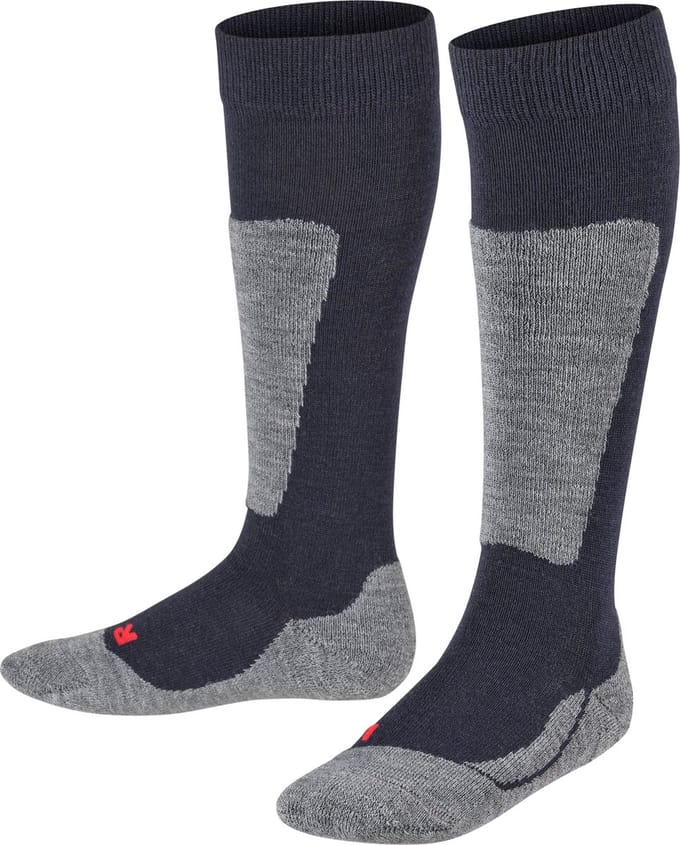 FALKE Active Ski warm dik wol functioneel materiaal skisokken kinderen blauw - maat 31-34
