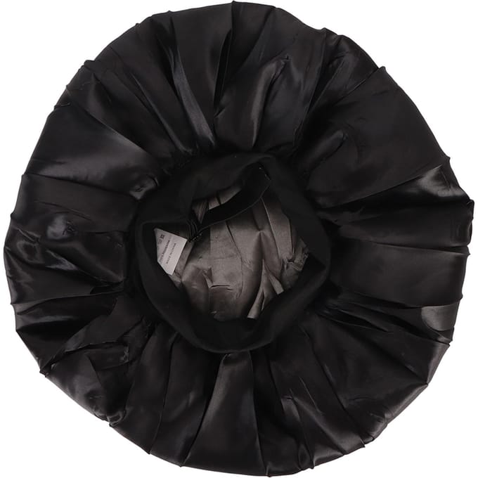 Bonnets de douche noirs Bonnets de douche à large bord Bonnets de bain réutilisables pour dames, hommes et enfants black