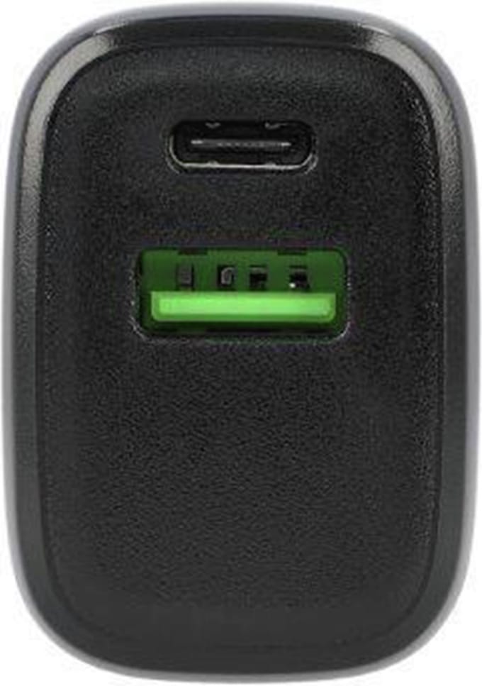 Musthavz Power Delivery oplader 20 Watt met USB-A en USB-C poort zwart