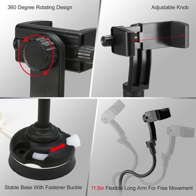 Kajak telefoonhouder Universele bootbeugel Kano camerahouder met flexibele lange arm M2030-08