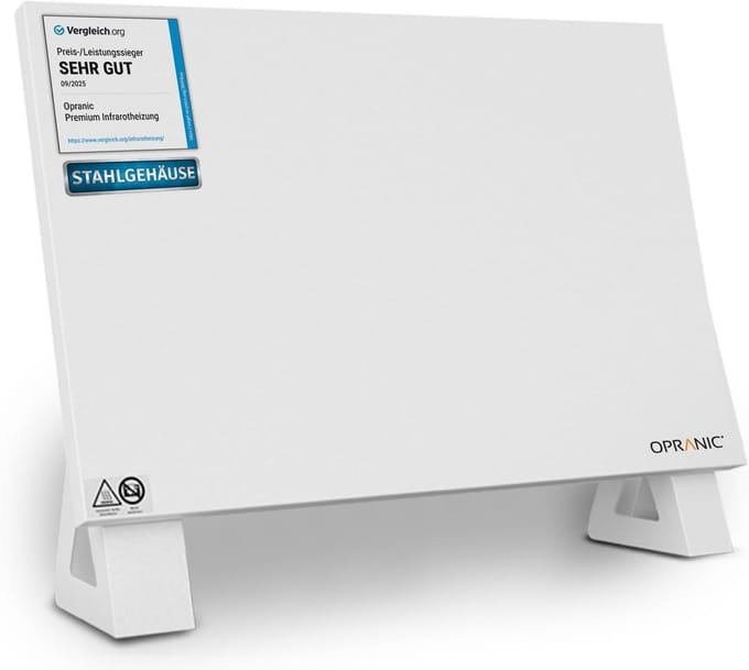 Premium Infrarood Paneelverwarming 700W Wit Scandinavisch Design