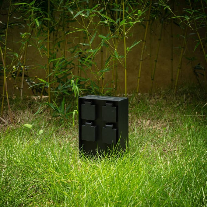 Prios Foranda energiezuil, 4 stuks, zwart, 23 cm