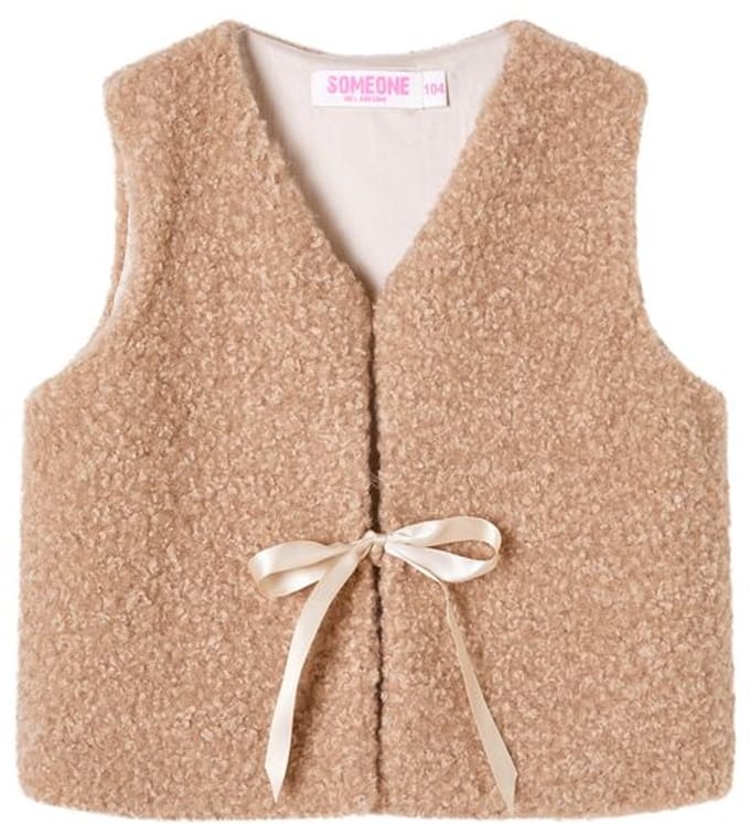 Someone AIDA-SG-13-F Meisjes Gilet - BEIGE
