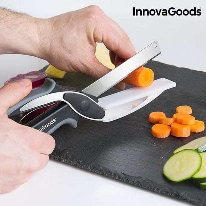 Couteau-Ciseau avec Mini Planche à Découper Intégrée InnovaGoods